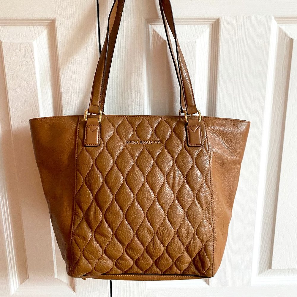 Vera Bradley Small Ella Quilted Tote - Cognac